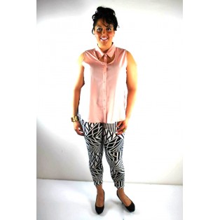 Gold Tip Collar Tank Top